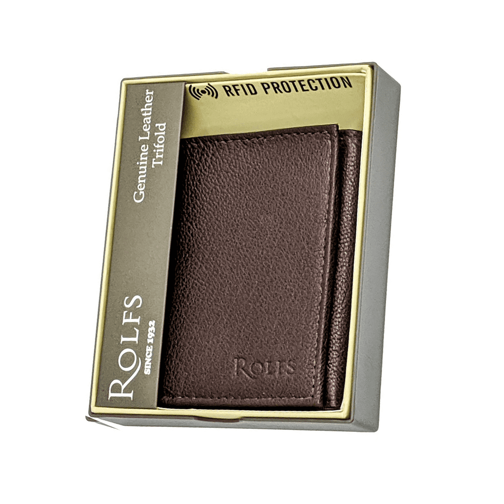 Rolfs Trifold Men's Wallet RFID Protection Fashonable Genuine Leather