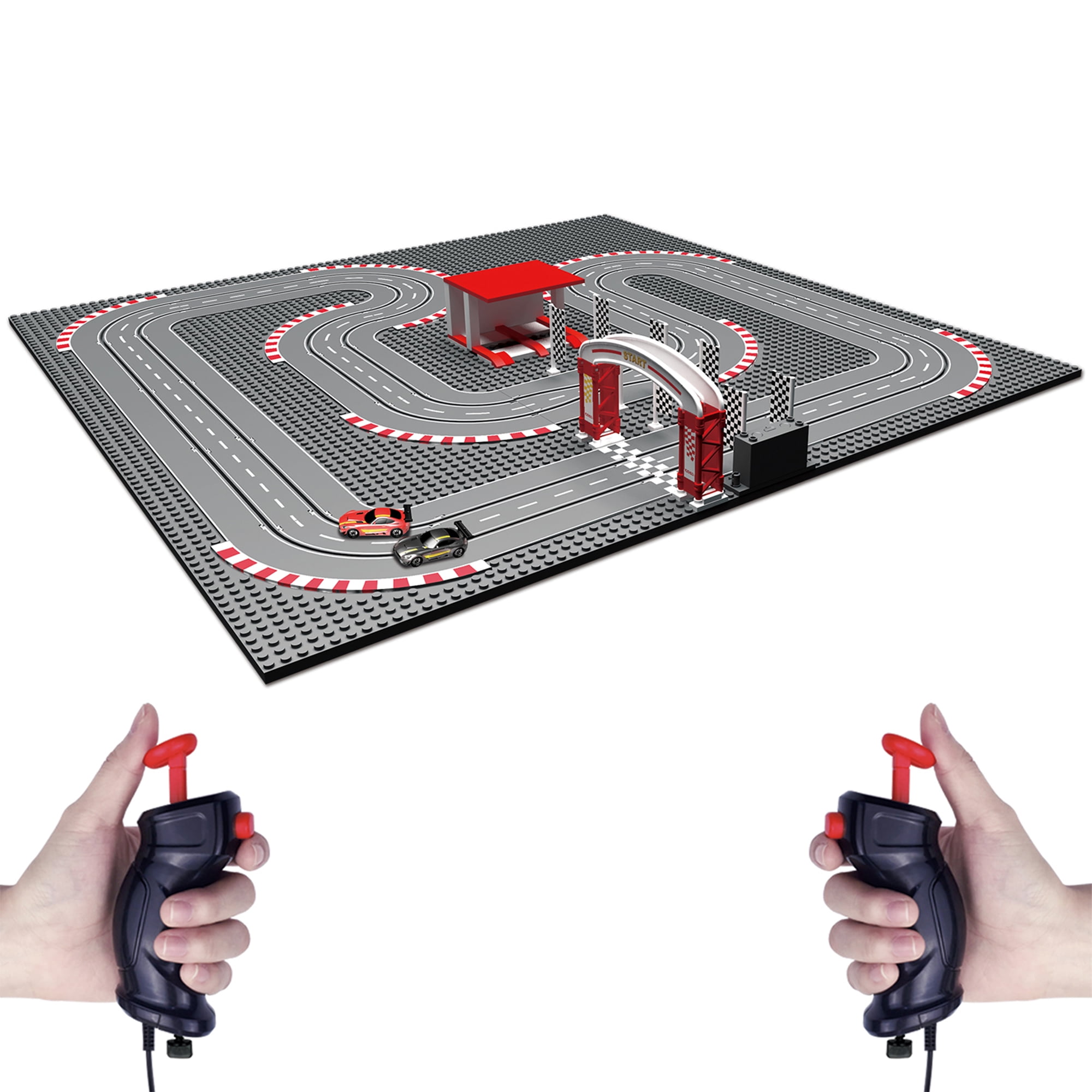 Micro Slot Car Racing Set Toy 187 Scale Large Track Set, Ages 5