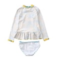 thumbnail image 5 of Uccdo Toddler Girls Rashguard Two Pieces Swimsuit Set Kids Cartoon Long Sleeve Bathing Suits Swimwear 1-10T, 5 of 6
