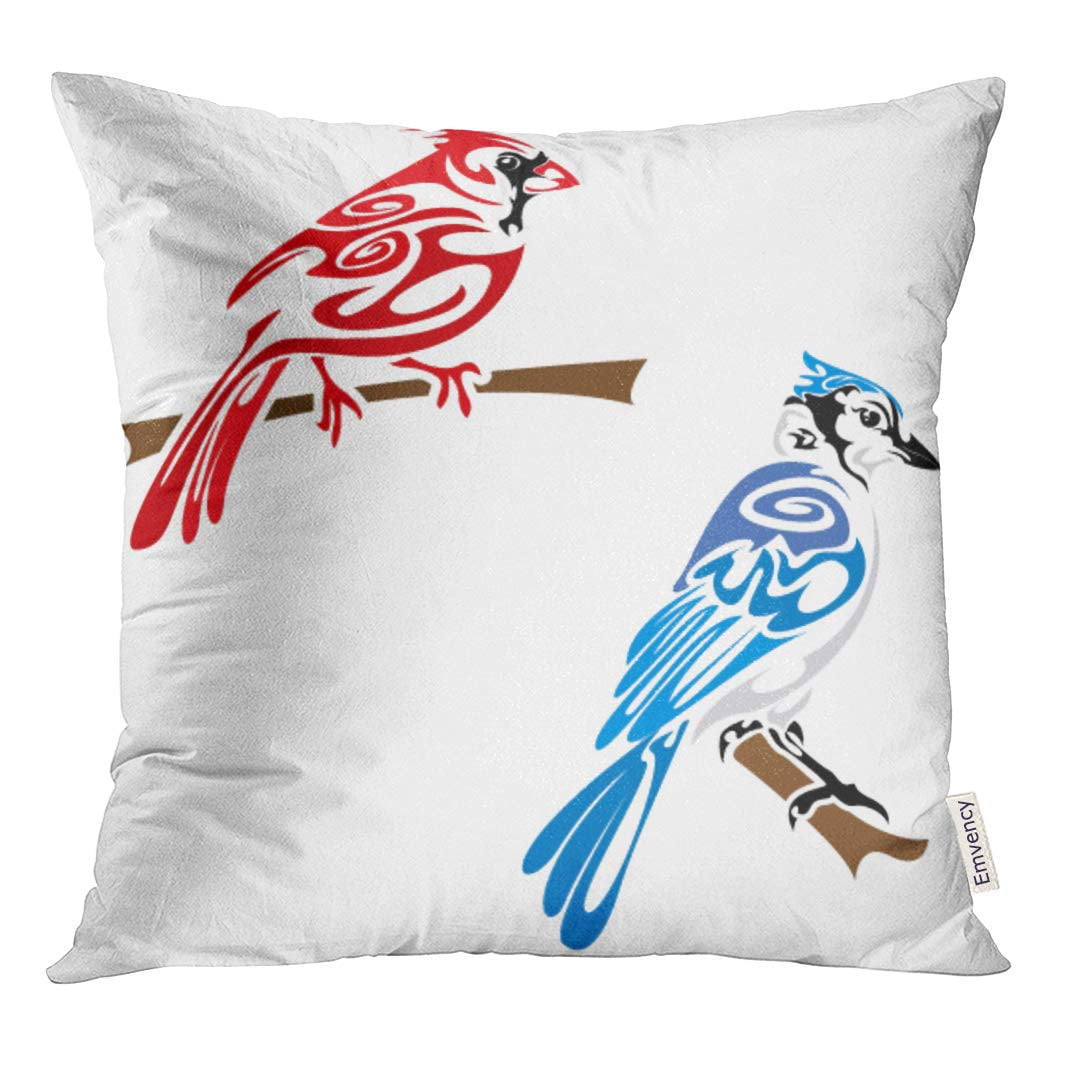 Rylablue Blue Cardinal Tribal Birds Jay Original Tattoo Wildlife Throw Pillowcase Cushion Case Cover Walmart Canada