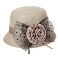 thumbnail image 2 of Women Top Hat Decor Sun Protection Hats Sun Hat Fashion Bucket Hat Casual Sunhat Khaki, 2 of 7