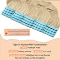 thumbnail image 4 of SEGO Curly Tape in Hair Extensions 100% Real Remy Human Hair Long Silky Thick Hair Gold Hair Acessories Black/Blonde/Gray/White Hair, 4 of 8