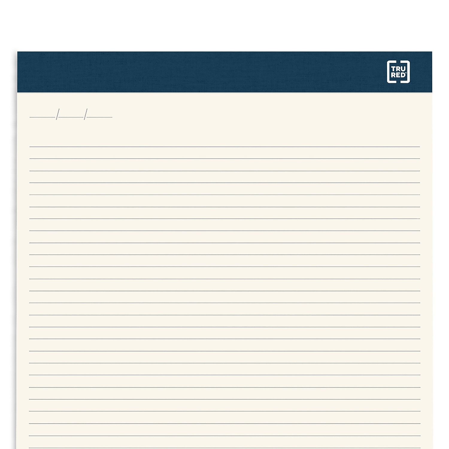 Staples TRU RED Notepads 8.5" x 14" Wide Ruled Ivory 50 Sheets/Pad 24/Carton TR59947VS