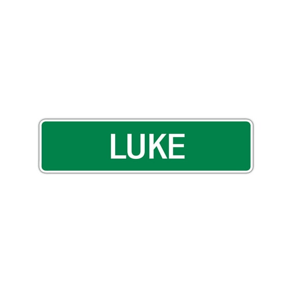Luke Boys Children Name Indoor Outdoor Letter Printed Label Wall Plaque Decoration Aluminum Metal Sign 4"x13.5"