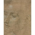 thumbnail image 2 of Filippino Lippi 12x14 Black Ornate Wood Framed Double Matted Museum Art Print Titled: Head of a Young Man (Second Half 1400s), 2 of 5