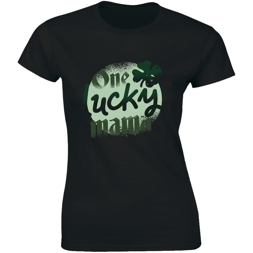 Women's Graphic Shirt Shamrock Lucky Shirt One lucky Mama Shirt Lucky Mama Lucky Mom Patrick's Day Women’s St Patrick's Day Shirt
