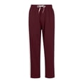 thumbnail image 6 of Mens Fleece Sweatpants Loose Fit Open Bottom Moisture Wicking Track Athletic Jogger Streetwear Trousers Wine, 6 of 7