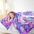 thumbnail image 4 of Castle Fairy Cartoon Axolotl Full Size Comforter Sets 3-Piece for Preppy Child,Ocean Salamander Bedding Comforter Set,Kawaii Marine Animal Lightweight Bedding Sets,Microfiber Bedroom Decor, 4 of 8