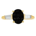 thumbnail image 7 of Three-Stone Engagement Ring for Women - 2.5ct Natural Onyx in 14K Yellow Gold Promise Ring, 7 of 7