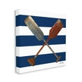 thumbnail image 3 of Stupell Industries Nautical Crossed Oars Wide Blue Band Striped Pattern,17 x 17, Design by Gina Ritter, 3 of 5