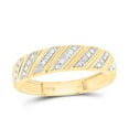 thumbnail image 2 of 10Kt Yellow Gold 3/8Ctw Natural Diamond Nk Fashion Oval Trio Set, Womens Size: 8 / Mens Size: 8, 2 of 3