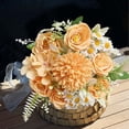 thumbnail image 5 of Artificial Flower Bouquet, Faux Roses and Daisies, Premium Decorative Home Arrangement, Realistic Silk Flowers, Perfect for Living Room, Office, Wedding or Gift, 5 of 6