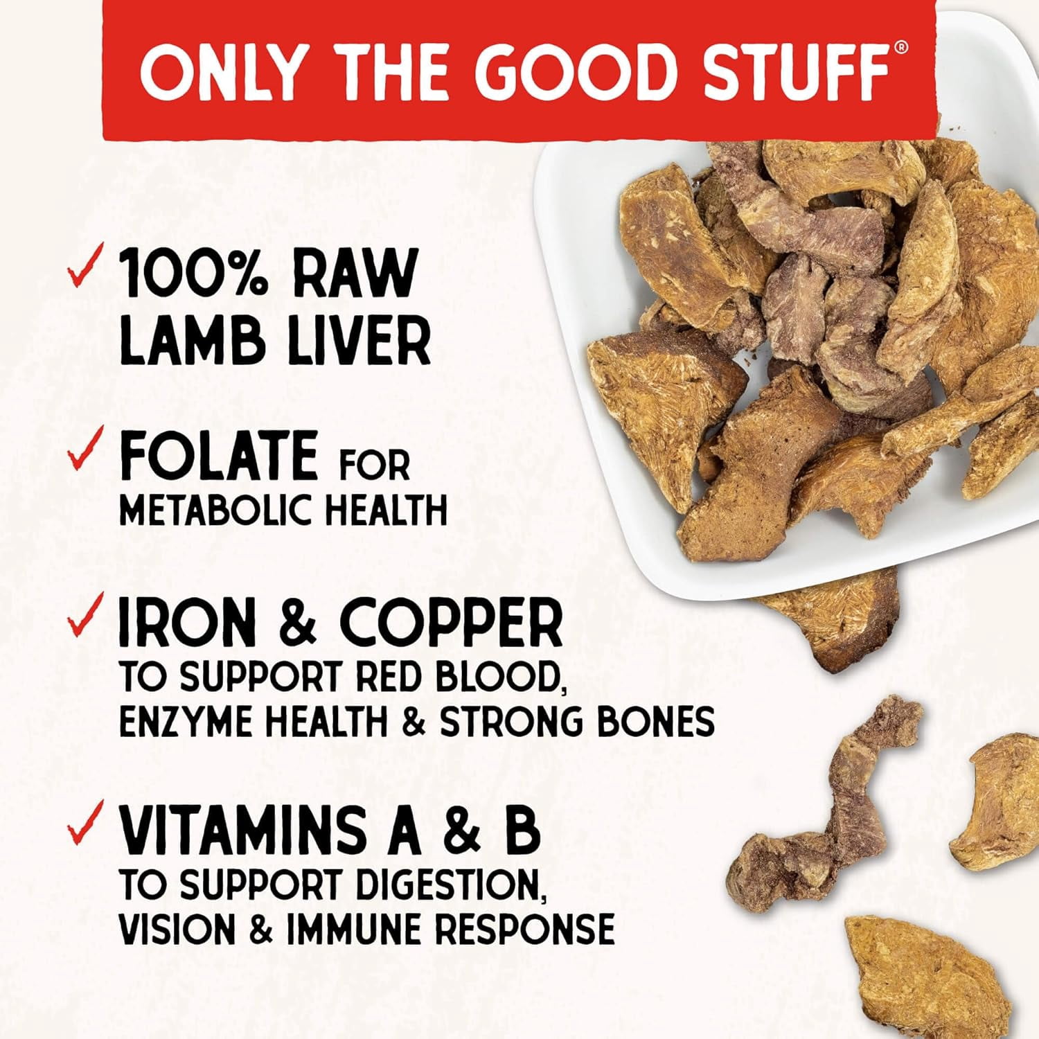Stella & Chewy's Lamb Liver Treats for Dogs - 3 Ounce Bag