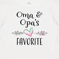 thumbnail image 4 of Inktastic Oma and Opa's Favorite- Heart Grandchild Boys or Girls Baby T-Shirt, 4 of 5