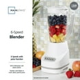 thumbnail image 3 of Mainstays 6-Speed Blender with 48 Oz Jar and 500W Motor, Arctic White, 3 of 9