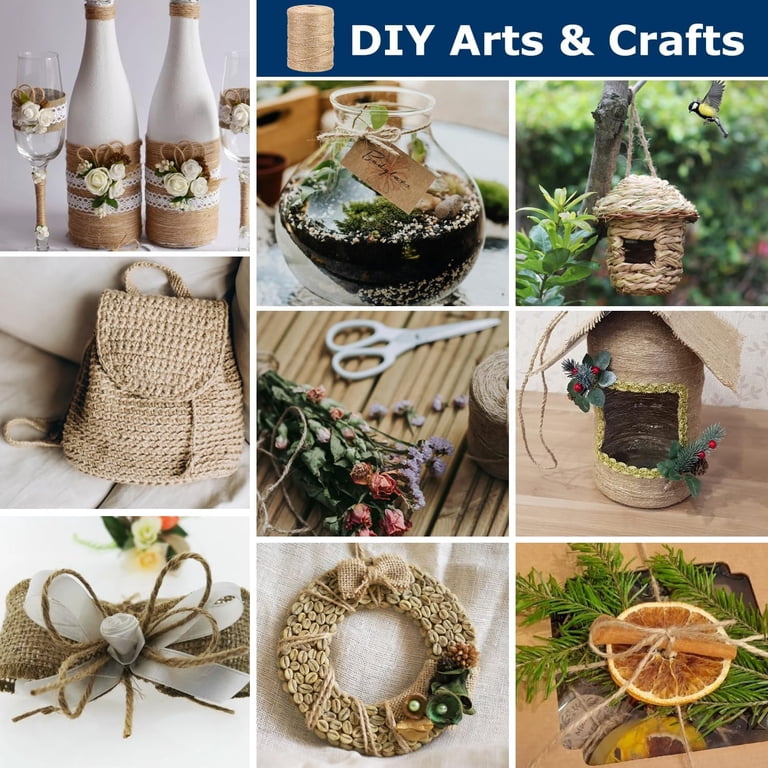 1Roll Natural Jute Twine, Twine String, 3ply Thin Ribbon Twine, Twine For Garden 1Roll Natural Jute Twine, Twine String, 3ply Thin Ribbon Twine, Twine For Garden