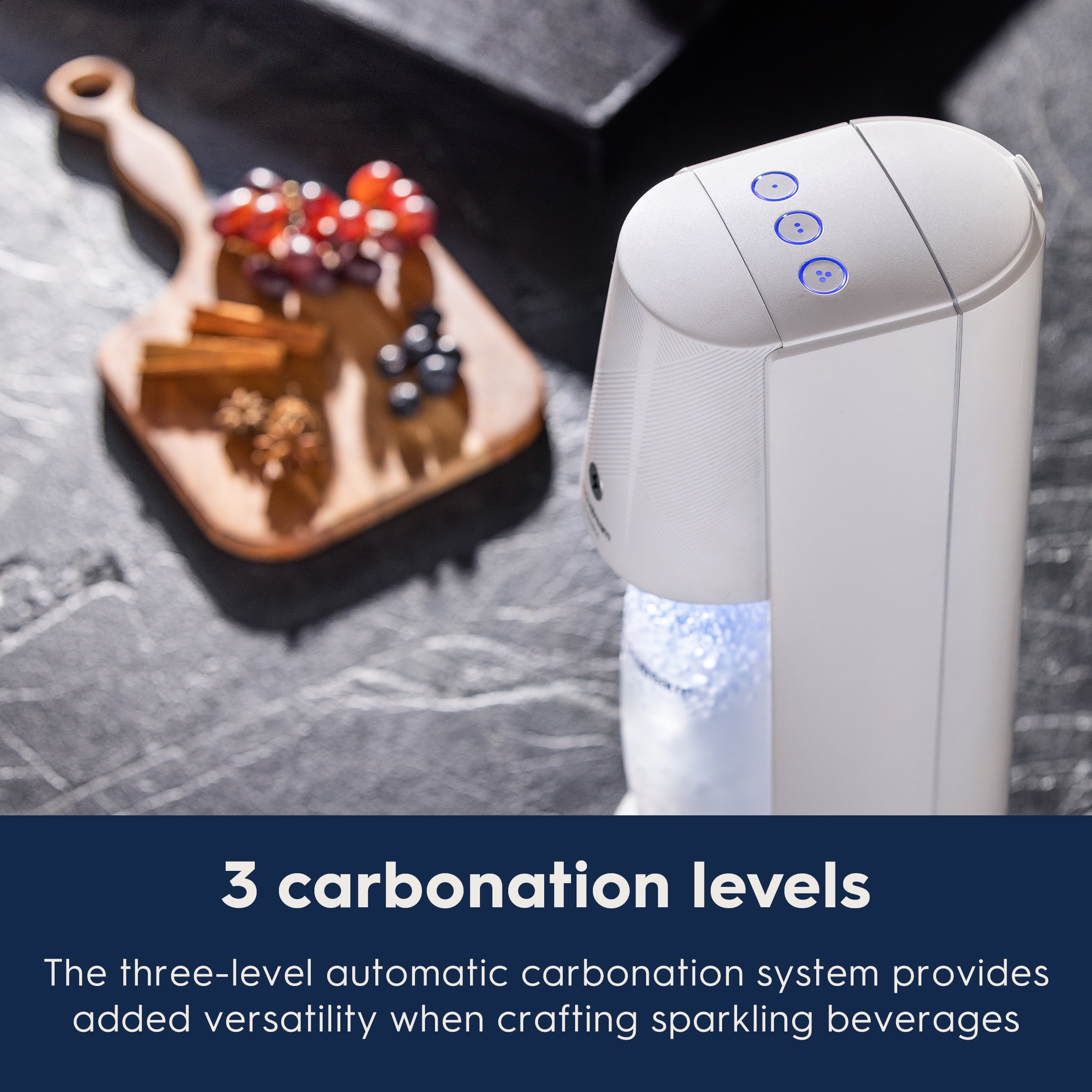 SodaStream E-Terra White Sparkling Water Maker, Quick Connect CO2 