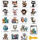 thumbnail image 1 of 18 hojas de pegatinas de animales divertidos para transferencia de botellas de vidrio, UV, DTF, tazas, calcomanías de mascotas, perros y pájaros, calcomanías para el hogar, jarrones y porcelana., 1 of 9