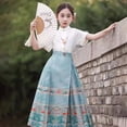 thumbnail image 1 of Jupe Visage de Cheval pour Filles Style Traditionnel Chinois Robe Hanfu Été Style Tang Jupe FJH, 1 of 7