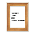 thumbnail image 1 of I Am The Cutest Girl Desktop Wooden Photo Frame Display Picture Art Painting Multiple Sets, 1 of 3