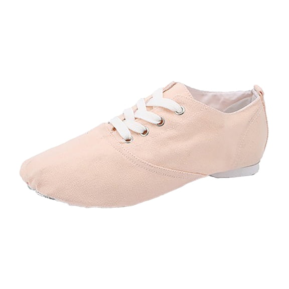 huajiao Jazz Shoes for Girls Boys Canvas Unisex Slip-On Dance Shoes (Toddler/Little Kid/Big Kid) Soft Soled Training Shoes