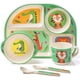 thumbnail image 1 of Juego de Vajilla Infantil de Bambú, Juego de Vajilla Infantil de 5 Piezas Tigre, Plato, Bol, Cuchara, Tenedor, Taza, Edad, Material Natural Reciclado Libre de Bpa, 1 of 5