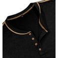thumbnail image 6 of Dwelliawo Men’s Henley Shirts Henley Short Sleeve Shirt Casual Loose Clothing Sport Big and Tall Tees Button Down Collared Shirts with Pocket Black 2XL, 6 of 7