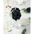 thumbnail image 3 of 25Pcs Artificial Roses Flowers Fake Roses with Stems Real Touch Foam Flowers for DIY Wedding Bouquet Baby Shower Centerpiece Floral Arrangement Party Home Decor(Black), 3 of 5