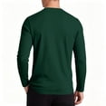 thumbnail image 4 of Men's T Shirt Fashion Casual Long Sleeve V Neck T-Shirts Fall Lightweight Comfortable Regular Fit Solid Color Shirts Dark Green 2XL, 4 of 4