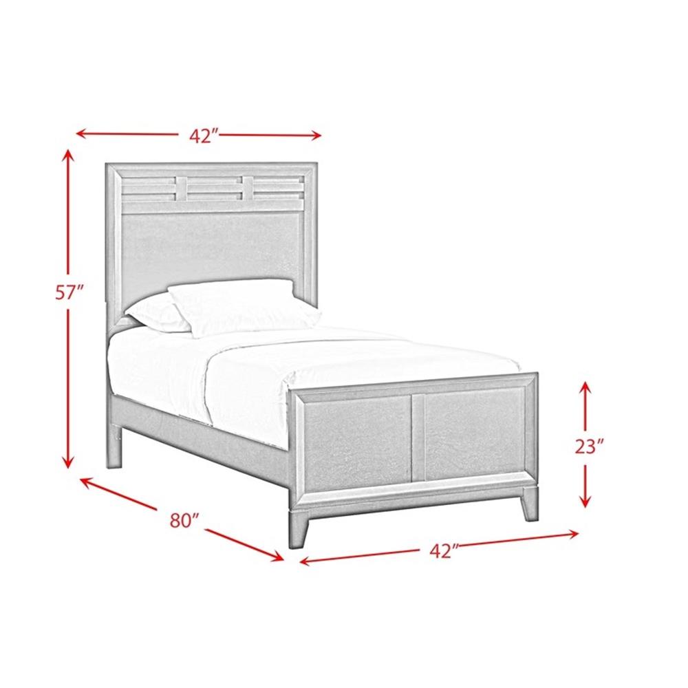 Picket House Furnishings Warren 42"W Twin Panel Wood Bed in Merlot