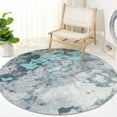 thumbnail image 2 of SAFAVIEH Adirondack Ladonna Abstract Area Rug, Turquoise/Grey, 8' x 8' Round, 2 of 7