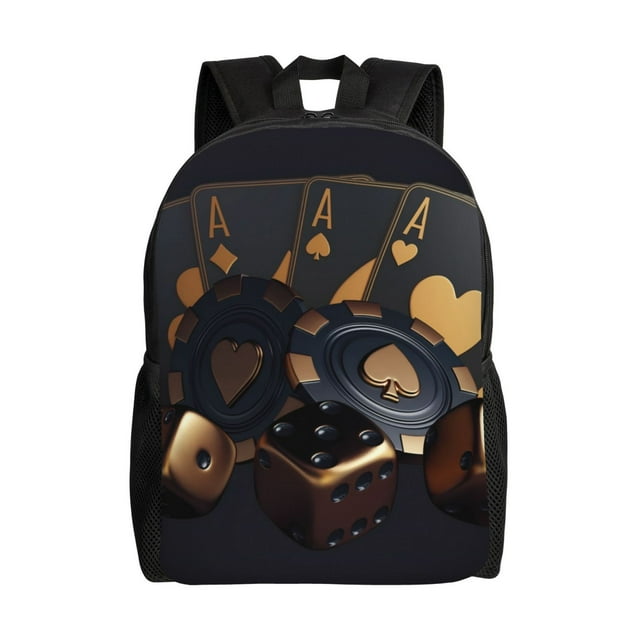 Fotbe Casino Cards Poker Mochila de Viaje para Laptop, Mochila Ejecutiva Delgada y Resistente 15.6"