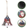 thumbnail image 3 of Attraction Design Christmas Jingle Bell Hanging Ornament Rustic Snowman Decoration Bell, 3 of 7