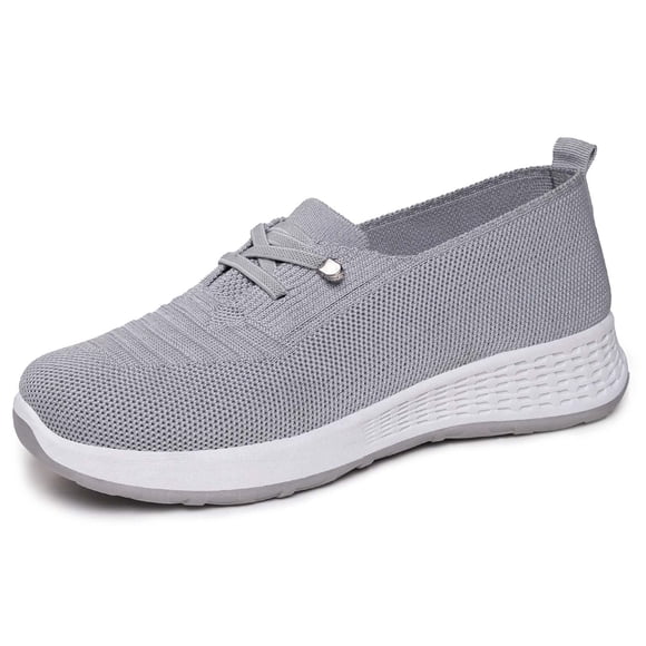 Slip on Casual Shoes Fashion Flat Sole Chunky Platform Loafers Comfortable Breathable Everyday Walking Shoes Women