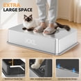 thumbnail image 3 of Enclosed Stainless Steel Cat Litter Box with Lid, XL Extra Large Litter Box for Big Cats, Metal Litter Pan High Sided, Never Absorbs Odors, Anti-Urine Leakage, Easy Cleaning, Include Scoop, 3 of 7