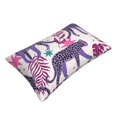 thumbnail image 3 of LNWH Rectangle Pillow Cover, Purple Cheetah Star Leaf Cushion Covers Pillowcase for Couch Bedroom Sofa, 16"x24", 3 of 7