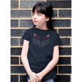 thumbnail image 2 of Flower Embroidery T-Shirt Juniors -Image by Shutterstock,  x-Small, 2 of 4