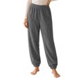 thumbnail image 3 of YABCSAZ Sherpa Pajama Pants for Women Soft Elastic Wasit Fluffy Pj Pants Soft Warm Comfy Winter Indoor Lounge Joggers Fleece Lined Sleepwear Bottoms, 3 of 10