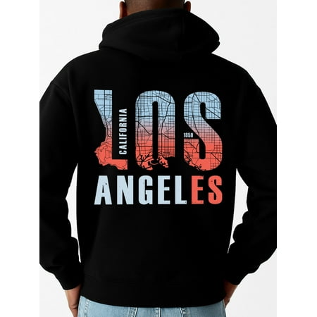 Los Angeles Hoodie hoodies & sweatshirt Los Angeles for men sweatshirts black Everyday Styling christian graphics usa Vintage Unisex Shirt Printed tshirts