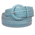 thumbnail image 2 of 2 Inch Wide Genuine Leather Braided Woven Round Belt, 2 of 3