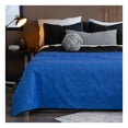 thumbnail image 1 of Edredón Ligero Real Textil + 2 Fundas de Almohada, Juego de Colcha King Size, Color Azul Rey/Negro, 1 of 7