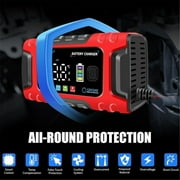 10A E-FAST Smart Battery Charger for Lifepo4/Lead Acid 12V/24V, Car/Truck/AGM/Boat Battery Maintainer with Temp Compensation & Desulfator.
