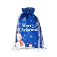 thumbnail image 2 of VerPetridure Drawstring Christmas Gift Bag Candy Party Santa Snowman Elk Wrapping Bag Plastic Bag, 2 of 2