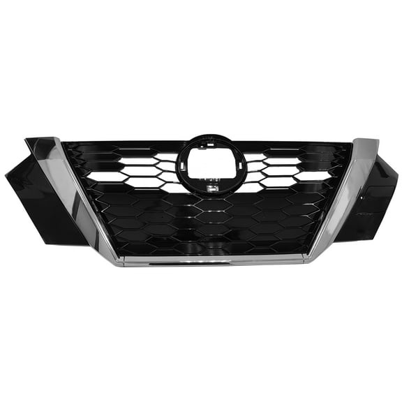 New Aftermarket  CAPA Black And Chrome Front Grille 623106LB0A One Piece fits 2020-2023 Nissan Sentra S Sedan 4-Door