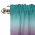 thumbnail image 4 of Cyan Turquoise Curtain Valances Set Purple Gridient Kitchen Curtains 24&nbsp;inch Length Rod Pocket Valance and Tiers 3 Piece Set Small Bedroom Bathroom Laundry Decor, 4 of 9