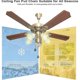 thumbnail image 3 of 4 Pack Bronzed Ceiling Fan Pull Chain Extension, Classic Drop Shaped Pendant Pull Chains for Ceiling, 3 of 5