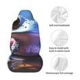thumbnail image 4 of Wukai Colorful Frog Among Flowers Full Set Car Seat Covers with Soft Padding Universal Auto Front Seats Protector and Cushion Mat, 4 of 5