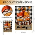 thumbnail image 2 of Thanksgiving Fall Thankful Gnomes Buffalo Plaid Check Farmhouse Garden Flag Double Sided, Autumn Turkey Pie Decorative Yard Outdoor Small Decor, Burlap Home Outside Decoration 12.5 x 18, 2 of 5
