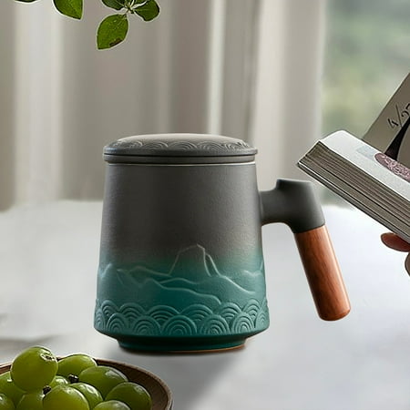 

ZUBKTE Mug Sets Ceramic Filter Tea Cup Mug Tea Water Separation Tea Cup