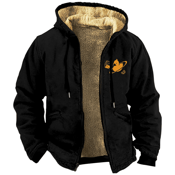 Quackity Las Nevadas Zipper Hoodie Men's Long Sleeve Jacket Fashion Streetwear Thickened Winter Coat